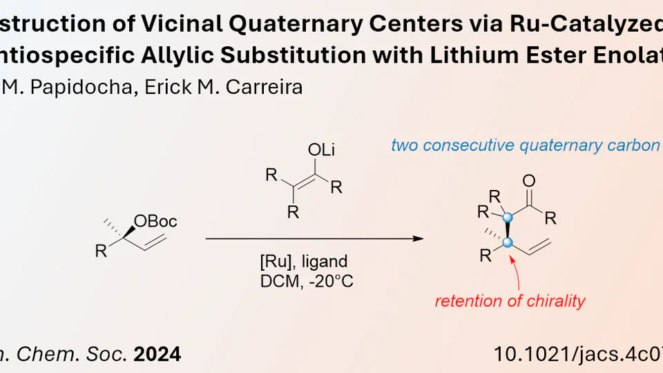 Synthesis of Quaternary Centres using Lithium Enolates in a Ru-catalysed Allylic substitution