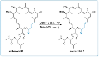 Isomerisation of archazolide B to F